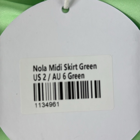 NWT Princess Polly Satin Nola Midi Skirt in Green - Picture 5 of 11